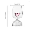 Бокалы для вина с стеблем элегантным 3D Love Heart Stem Steed Glass Multifunctional Champagne Goblet Creative Cup Festive