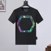 5A Mens TSHIRT PP 두개골 다이아몬드 T 셔츠 독일 브랜드 럭셔리 디자이너 편지 3D 달러 베어 인쇄 폴로 인쇄 폴로스 남성 ​​여성 두개골