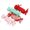 Cadeau cadeau 50 / 100pcs rayé couleur solide boîte de bonbons de mariage style européen petit sac de papier frais boîtes de biscuits créatives pour enfants