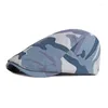 Berets Baumwolle Frühling Sommer Camouflage Print Sboy Caps Flache Schirmmütze Männer Und Frauen Maler Baskenmütze Hüte 36