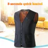 Accessories Five Areas Heated USB Infrared Heating Vest Winter Men Women Outdoor Sports Skiing Hiking Fishing Thermal Waistcoat Washable