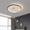 Plafonniers créatifs chambre d'enfants lampe à LED moderne Simple chambre étude lumière ronde maison décoration intérieure lampes d'éclairage