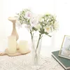 Flores decorativas Hortensia Rama artificial Ramos de seda Corona Hogar Boda Sala de estar Decoración de mesa Accesorios florales falsos Regalos