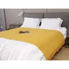 Blankets Nordic Solid Color Wool Blanket Woven Pattern El Bed Tail Towel Sofa Knitted Nap Cover Travel Shawl