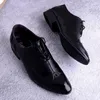 Kleid Schuhe Männer Schwarz Leder Italienische Marke Büro Party Brogues Formale Zapatos Hombre Vestir Herren Schuhe