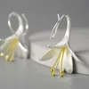Lotus Fun – boucles d'oreilles pendantes en argent Sterling 925 pour femmes, grandes boucles d'oreilles élégantes et inhabituelles, à la mode, bijoux fins de luxe, 240401