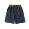 A Bathing A AP Ny tryckt denim Blue Loose Cut Shorts