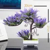 Flores decorativas orar cor artificial árvore verde plantio casa decoração de mesa plástico falso bonsai suprimentos