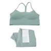 Set da yoga Tute da donna Abbigliamento sportivo Palestra Top Reggiseno a forma di Y Fitness Vita alta LL Align Leggings Set da allenamento Abbigliamento sportivo da corsa 2 pezzi