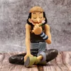 Anime Manga One Piece Usopp Smell Flowers Sitting Posture Pvc GK Action Figure Model Anime Dolls Collection Childrens Charm Gift Decoration 240401