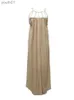 Basic Casual Jurken ByeMyLove Losse mouwloze strandjurk Ruglooze maxi voor dames Gehaakte uitsnede Off-shoulder zoom Feest lang yq240402