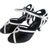 Scarpe da ballo elisha scarpa da donna personalizzata da donna salsa latina a punta di punta da ballo party soft sole nero/nero danza