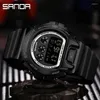 Wristwatches SANDA Digital Watch Men Military Sport Original Wristwatch Top LED Stopwatch Waterproof Male Electronic Clock 2127