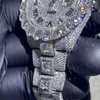 Nouveaux bijoux magnifiques Bussdown luxe Vvs réglage à la main Hip Hop hommes Moissanite glacé diamant montres