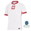 Pologne 2024 2025 Jerseys de football de Lewandowski Polonia 23 24 Krychowiak Grosicki Zielinski Milik Zalewski Szymanski Shirt football polonais Kit Kid Kid