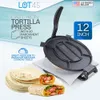 Lot45 Tortilla 12 Inches (approximately 30.5 Centimeters) - Cast Iron Manual Roti Dough Making Press Suitable for Corn Tortillas, Tamales, Chapatti, Nanbread,