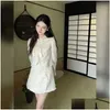 Vêtements ethniques 2024 Printemps Été Style chinois Femmes Impd Hanfu Lady Élégant Bouton à manches longues Top Jupe taille haute Cheongsam Dr OTC90