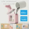 Distributeur de savon liquide 400ml, dessin animé mignon, mousse pour animaux de compagnie, capteur mural sans contact, chargement USB, lavage des mains intelligent à infrarouge