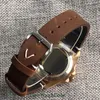 Orologi da polso Tandorio CUSN8 Orologio automatico da uomo in vero bronzo massiccio NH35A Movimento PT5000 20BAR Cinturino in pelle da immersione Vetro zaffiro 40mm