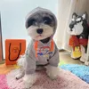 Tasarımcı Köpek Giyim Marka Köpek Giysileri Klasik Mektup Deseni ile Sonbahar Köpek Hoodies Soğuk Kış Köpekleri Katlar Küçük Orta Köpekler İçin Sıcak Evcil Ceket Koyu Mavi S Y39