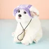 Abbigliamento per cani Cravatta Tintura Cappello per animali Carino Orecchio che perde Materiale in cotone Berretto parasole Viola Piccoli animali domestici