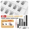 False Eyelashes Easitension 80 Clusters Eyelash Extension Kit Black Glue Adhesive Coating Natural Individual Lashes Segmented Bundle D Dh3Zs