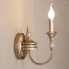 Настенный светильник в стиле ретро, декоративные светильники для гостиной, деревенские железные лампы, простая прикроватная тумбочка для спальни, креативный домашний светильник для прихожей
