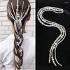 Pinces à cheveux coréennes élégantes en perles tressées, épingle à cheveux pour femmes, outil de modélisation, bandeau, ornements de fête, bijoux de mariage, 2024