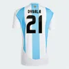 Soccer Jerseys Argentina 3 Star 24 25 fans Player Version Mac Allister Dybala Di Maria Martinez de Paul Maradona Child Kids Kit Men Women Football Shirt