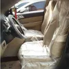 Housses de siège de voiture jetables en plastique, 50/100 pièces, housses de protection pour réparation de beauté, imperméables universelles