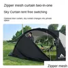 Tentes et abris Yousky Tente extérieure Black Coated Zipper Dome Canopy Cam Parasol Protection solaire Pavillons Drop Livraison Sports Outd Ot5IP