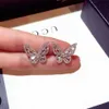 14K Rose Gold Natural Diamond Garnet Earring For Women Fine Oorbellen Aretes Mujer Bijoux Femme Orecchini Studs Studs 2322S