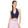 Yoga Outfit Lu-014 Suspendu Cou Sports Soutien-Gorge Débardeurs Femmes V-Cou Beauté Retour Fitness Avec Gilet Rembourré Vêtements De Gym Drop Livraison Out Otizf