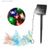 LED Strings 12LEDs Solar Butterfly String Lights IP44 Waterproof Fairy For Outdoor Indoor Yard Bedroom Balcony Patio YQ240401