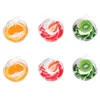 Fleurs décoratives réalistes 6 pièces faux Cupcake modèle alimentaire fruits crème glacée bol Transparent accessoires de mariage fête décor à la maison doux PU Cupcakes S s