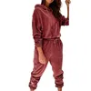 Women's Two Piece Pants Autumn Velvet 2 Set Outfits Hoodies Loose Streetwear Sportwear Women Ladies Oversize Tracksuit Clothing 2024