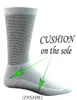 Mens 4 Pairs Bamboo Diabetic Crew Socks with Seamless Toe and Cushion Sole240401