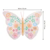 Dininarwarware descartável 16 PCS Plato Butterflies Supplies de festa de papel pratos de piquenique pratos de pratos de flauta de talheres impressão