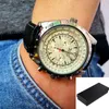 Armbanduhren JARAGAR Automatikuhr für Herren Militärische Multifunktions-Hilfszifferblätter Mechanische Uhren Top Lederarmbanduhr