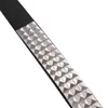 Ceintures Ceinture à rivets en strass de mode noire avec ceinture à goujons pour hommes et femmes avec boucle punk Livraison gratuite Q240401