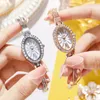 Wristwatches Luxury Ladies Watches Stainless Steel Alloy Bracelet Diamonds 30M Water Resistance Fashion Women Quartz Wrist Watch Silver