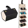 Storage Boxes 1 Pieces PU Leather Hanging Foldable Eyeglasses Case Hard Sunglasses Box For Men Women