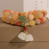 Chains Natural Color Tourmaline Jade Bracelet Women's Ins Niche Light Luxury Vintage Pendant Exquisite For Girl Firends