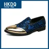 Klänningsskor HKDQ Fashion Elegant Pointed Men's Breatble Slip-On Mens Leather Bekväma partier Big Size 38-46