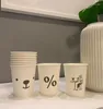 Disposable Cups Straws Paper Simple Household Use Large Thickened Antileakage Office Tea Cup