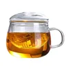 Tea Cups Thickened Transparent Glass Cup With Strainer For Fill Water Reusable High Temperature Resistance