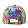 Casquettes de baseball Casquette de baseball en coton décontracté réglable hip-hop pare-soleil chapeau multicolore cravate colorant imprimé chapeaux de camionneur unisexe