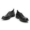 Casual Shoes A112 European American Simple Design Men Real Leather Flats Fashion Man Boat Lace-Up Man äkta