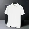 メンズポロストップグレードの夏のスマートカジュアルポロシャツ2024到着男性ファッション快適な通気性半袖