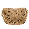 Schoudertassen 2024 Zomer vrouwen rattan tas reizen rieten geweven crossbody vrouwelijk casual Bali Bali Bohemia strand stroming shopper portemonnees